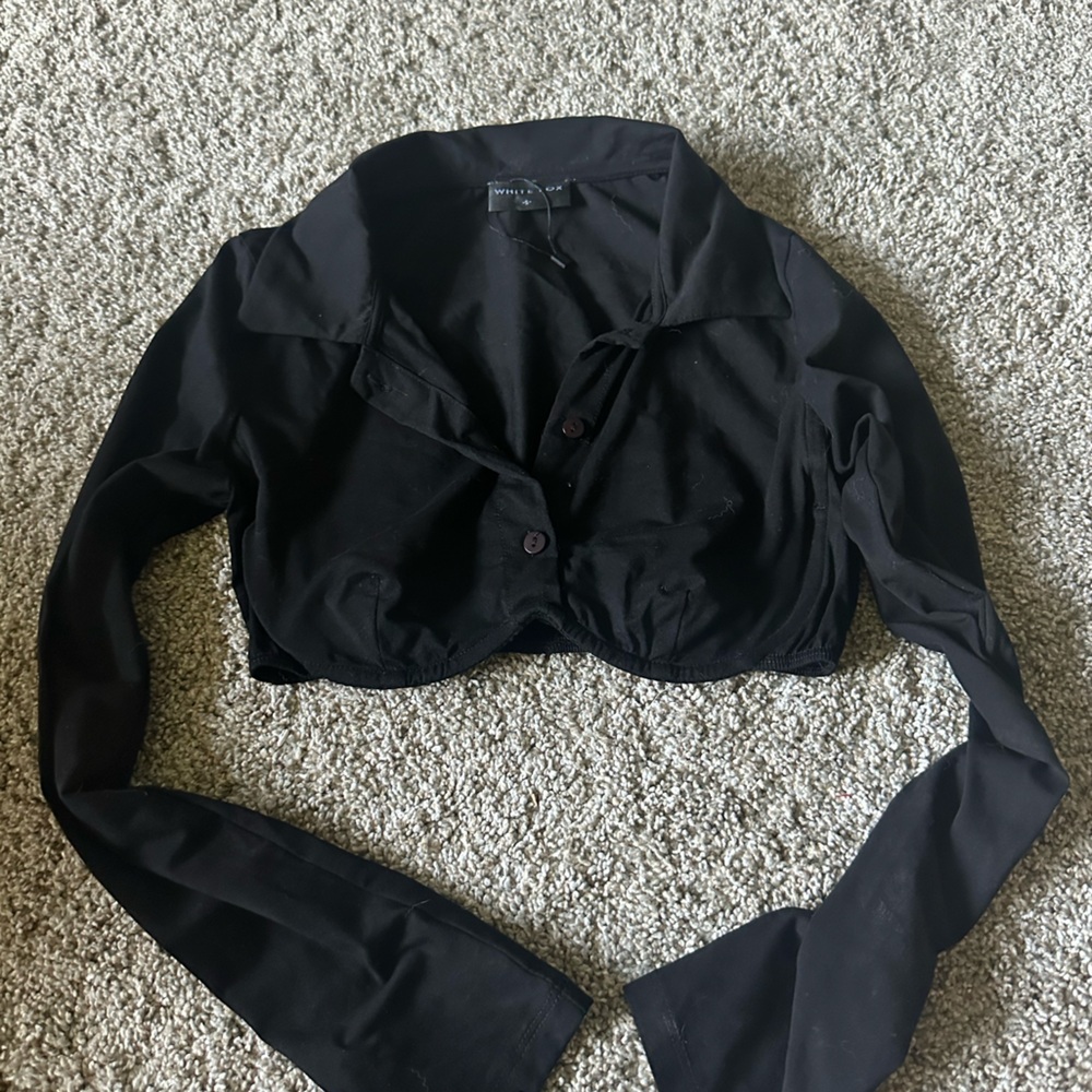 White fox boutique long sleeve crop top